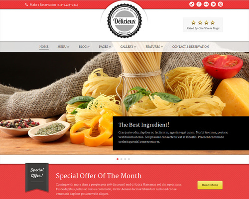 restaurant wordpress theme