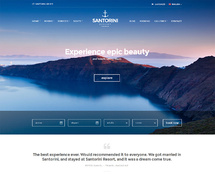 Santorini WordPress Theme for Resorts by the Beach
